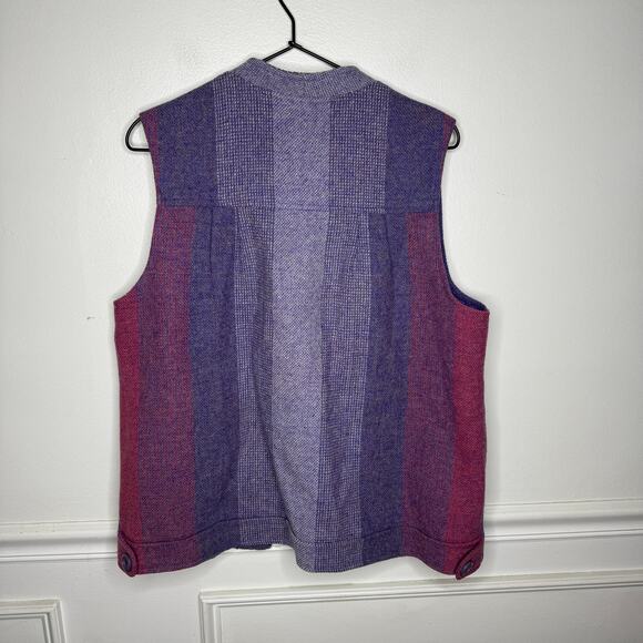 Avoca Collection Ireland Purple New Wool Open Vest Womens Large - Picture 1 of 7